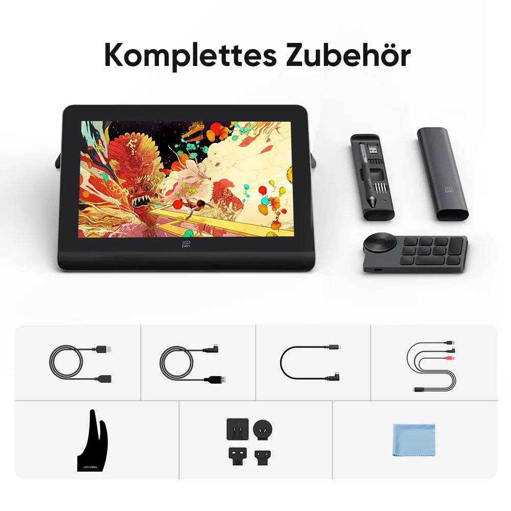 XPPen XP-Pen – Stiftdisplay Artist Pro 14 (Gen2), 13,9", schwarz, 16384 Druckstufen, 299 × 187 mm, USB-C