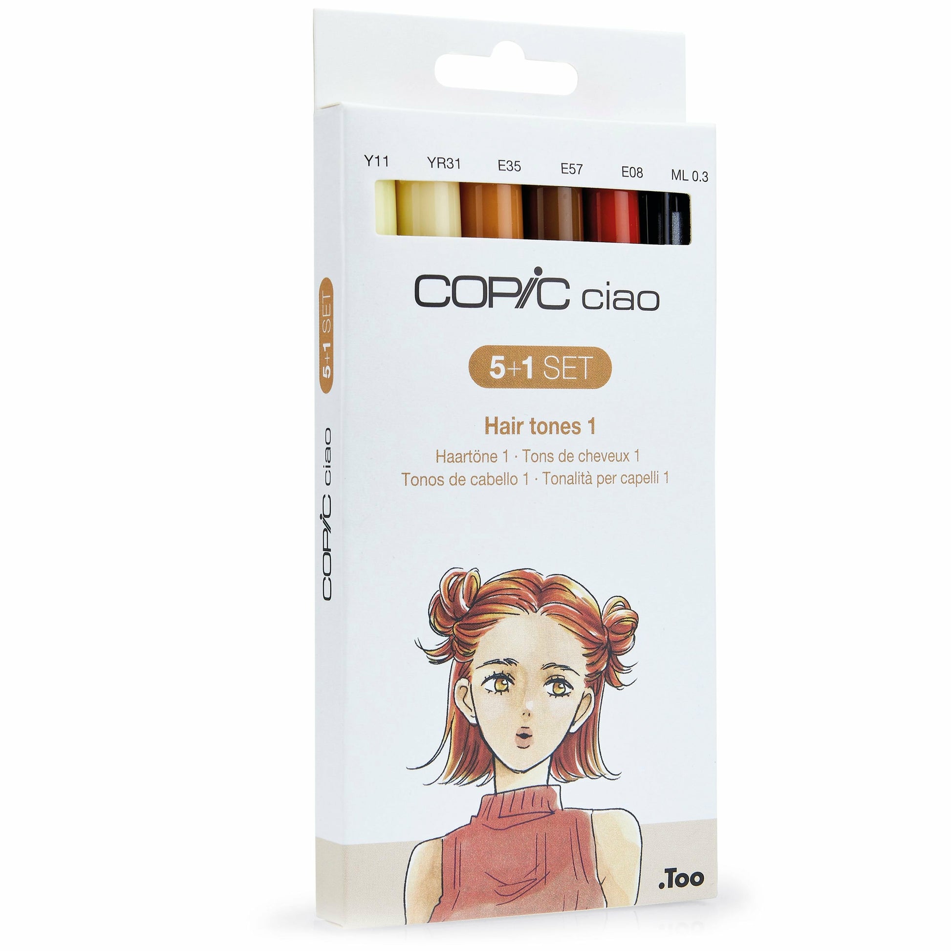 Copic Ciao Brush Pen – Doppelspitze, Keil- und Pinselspitze, alkoholbasiert, 6er Set