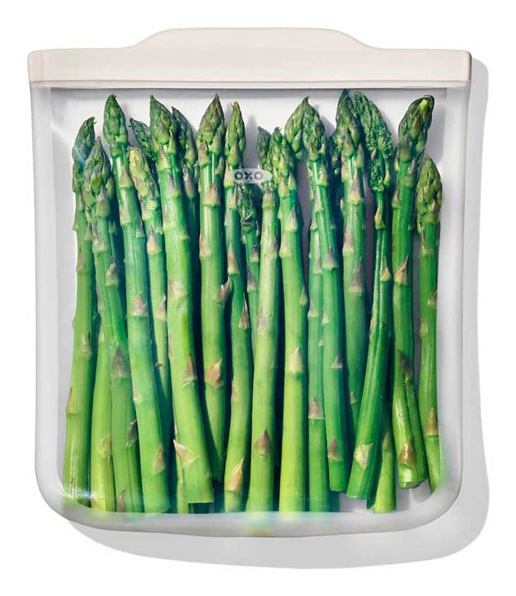 OXO Vorratsdose 1,8 l, 22,3 × 3 × 25,7 cm, Silikon, transparent/weiss