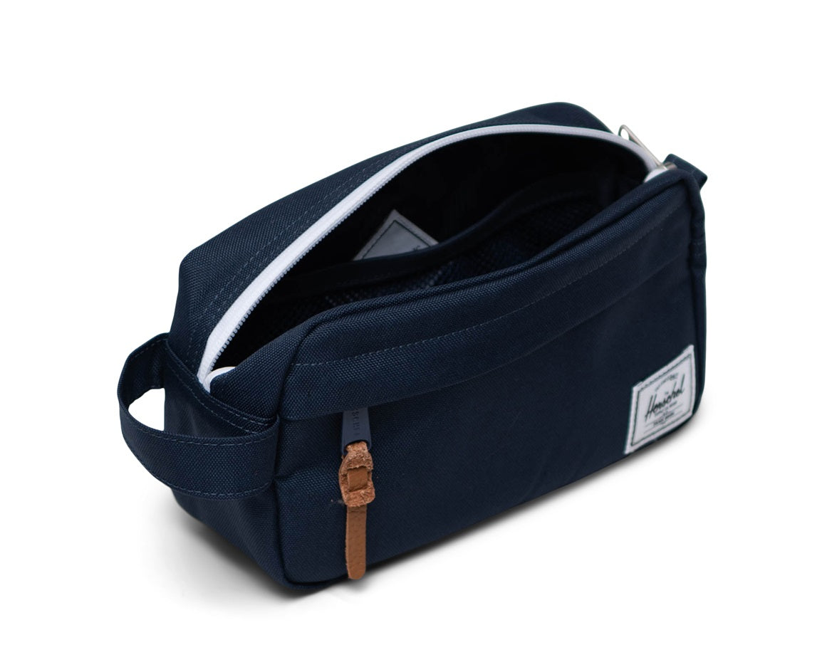 Herschel Kulturbeutel Travel Kit Small Chapter – wasserfest, Reissverschluss – 3 l – navy – Stoff – 1 Stk.