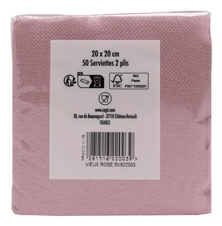 PRONAPPE PRO nappe Servietten altrosa – 20 × 20 cm, 2-lagig – 50 Stück