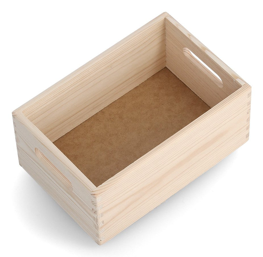 Zeller Present Aufbewahrungsbox ohne Deckel – Kiefer – Braun – stapelbar, mit Tragegriff – 298 × 145 × 198 mm
