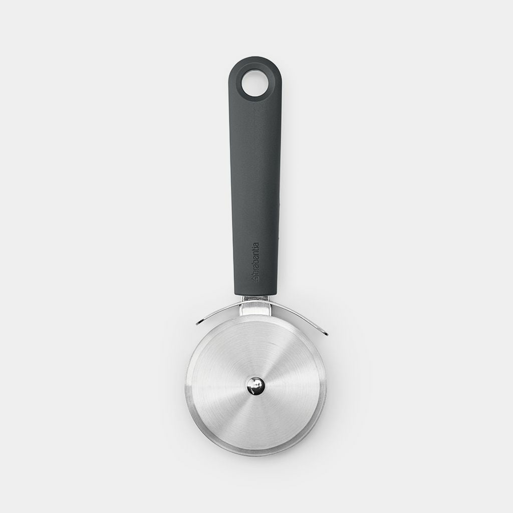 Brabantia Pizzaschneider 6,7 × 2,5 × 19 cm, Edelstahl/Polypropylen (PP), Dunkelgrau