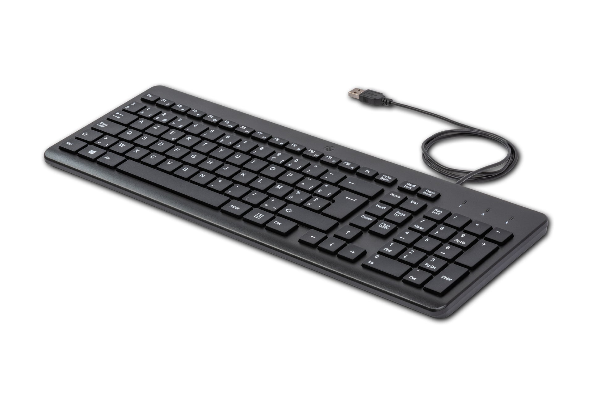 HP 150 – Tastatur – kabelgebunden, USB‑A – AZERTY (BE) – Schwarz