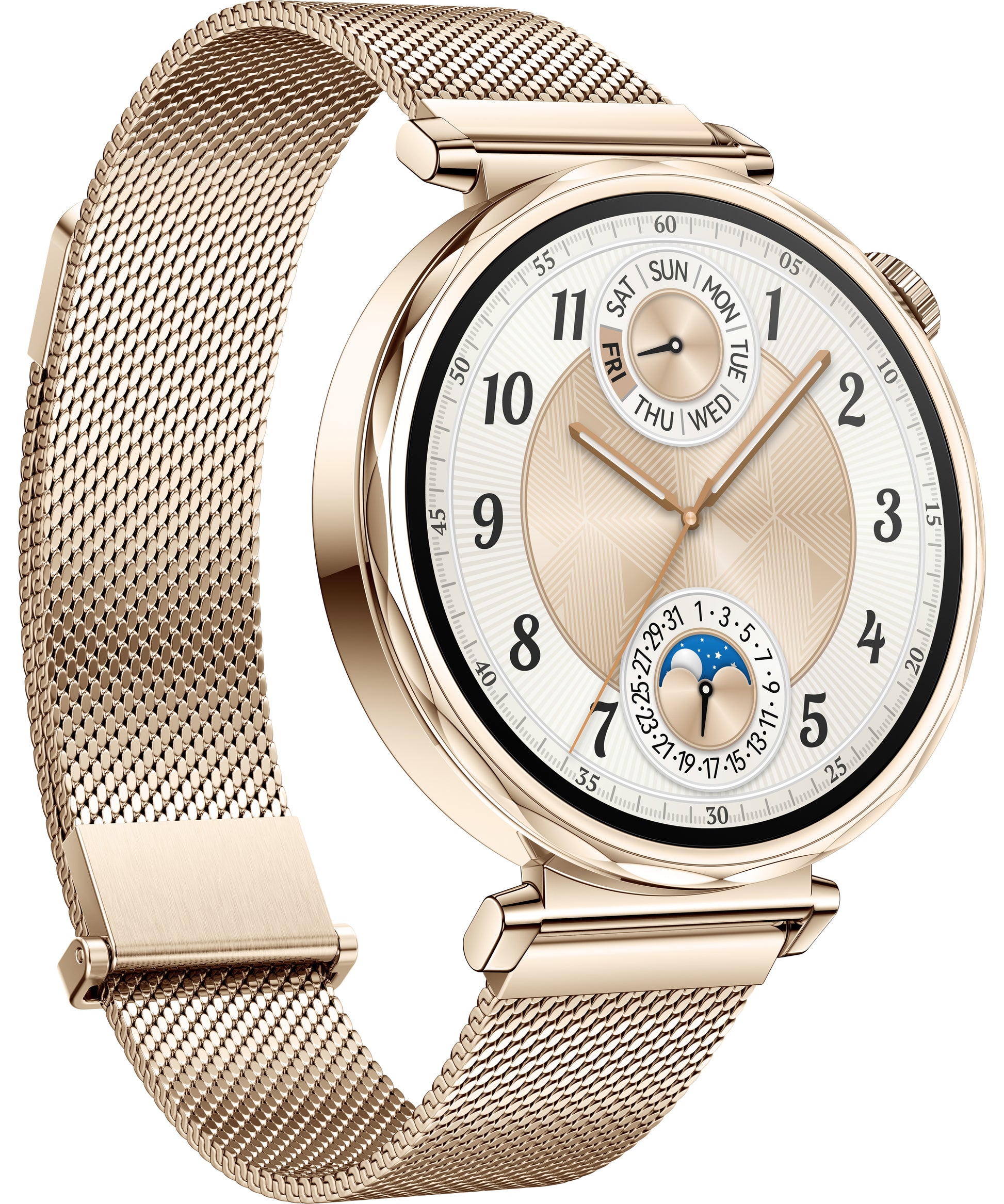 Huawei Watch GT5 – 41 mm, AMOLED, Edelstahl, Gold, 5 ATM