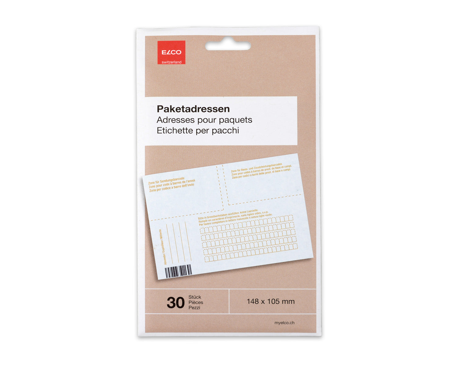Elco Haftetiketten – rechteckig 148 × 105 mm, A6, weiss, blickdicht, 750 Stk.