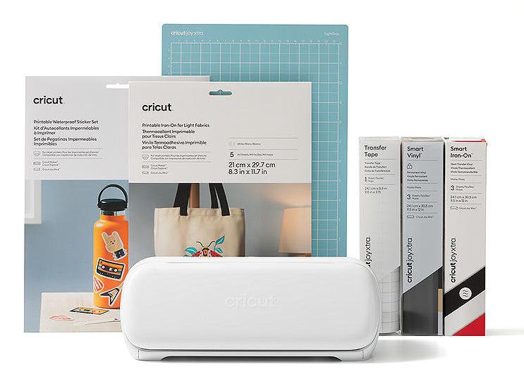 Cricut Schneideplotter Joy Xtra Starter – max. Breite 216 mm, Materialdicke 1 mm, weiss