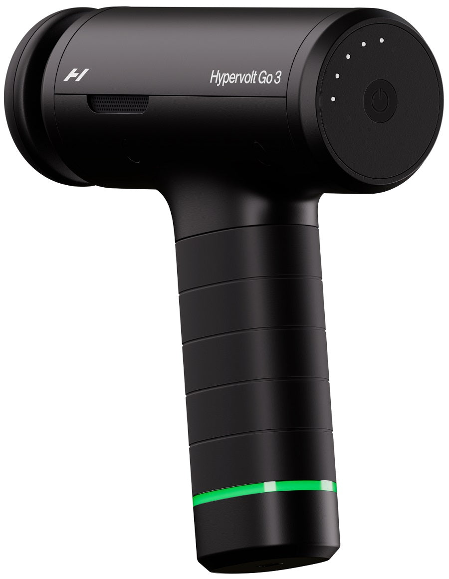 HyperIce Massagepistole Hypervolt Go 3 – Perkussionsmassage, 5 Stufen – Akku – Schwarz
