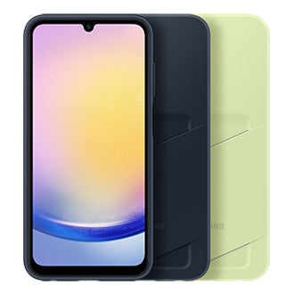 Samsung Backcover – für Samsung Galaxy A25 5G, mit Kartenfach, TPU, Schwarz/Blau, kratzresistent