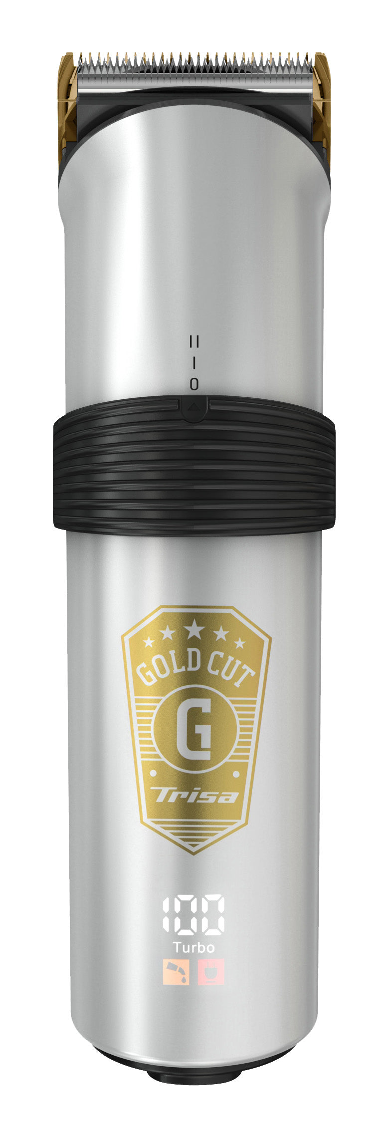 Trisa Bart- und Haarschneider Gold Cut – 210 min Laufzeit, 5 Längeneinstellungen – max. Schnittlänge 20 mm