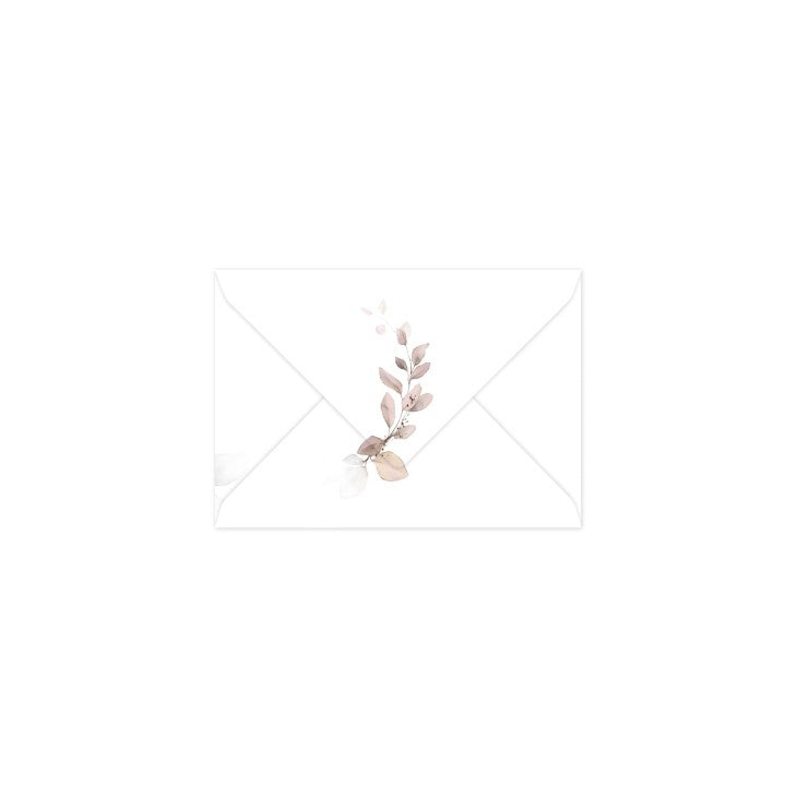 Clairefontaine Briefumschlag C6, mit Fenster, weiss/rosa, 120 g/m², Eukalyptus – 20 Stk.