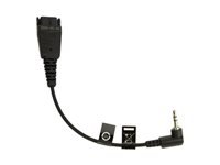 Jabra 8800-00-46 – Adapterkabel – für Panasonic GB500/PLX CA40 – QD auf 2,5 mm (abgewinkelt) – 0,15 m – schwarz