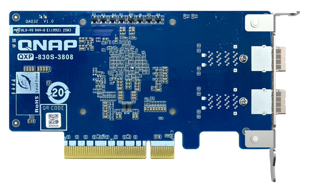 QNAP QXP-830S-3808 – PCIe Mini-SAS HBA – 2× mini-SAS 12 Gbit/s, für CAB-SAS05M-8644, CAB-SAS10M-8644 und andere