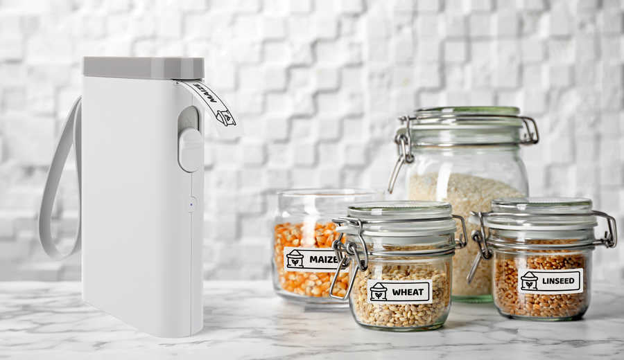 Peach PE110 – Beschriftungsgerät, Etiketten bis 14 mm, 203×203 dpi, 60 mm/s, USB/Bluetooth, Autoabschneider
