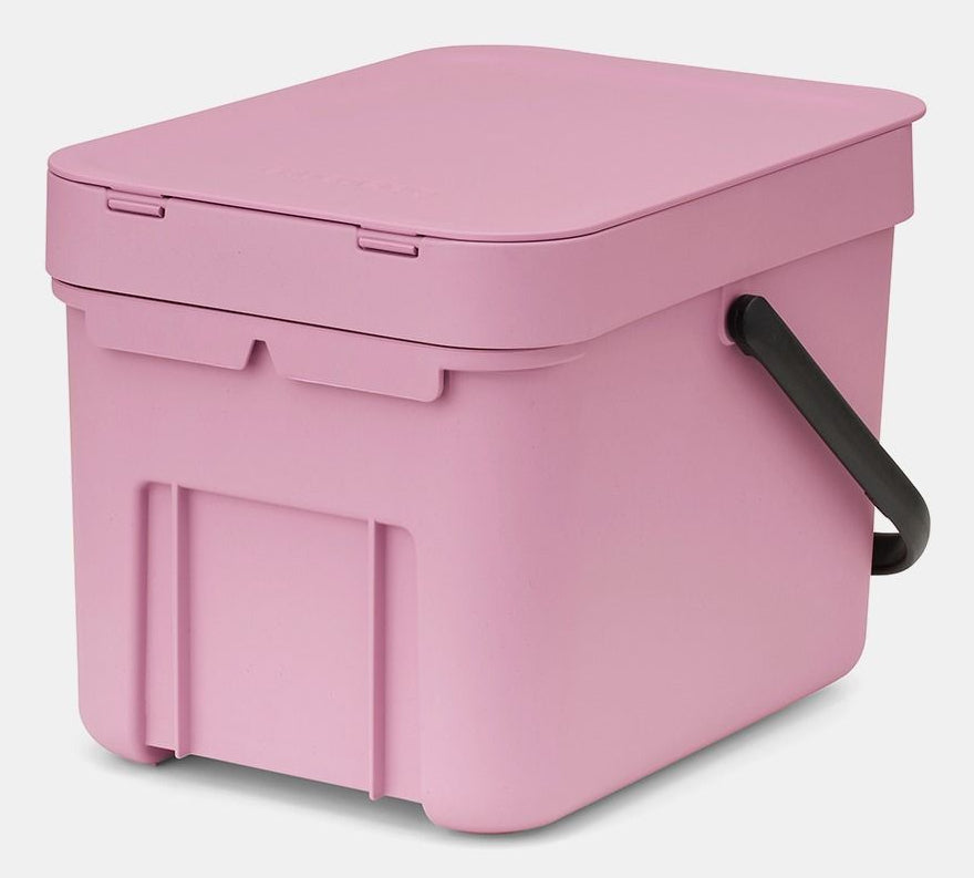 Brabantia Recyclingbox Sort & Go – 6 l – Kunststoff, rechteckig – rosa