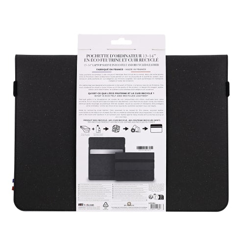 T'nB Notebook-Schutzhülle bis 14" – Schwarz/Grau