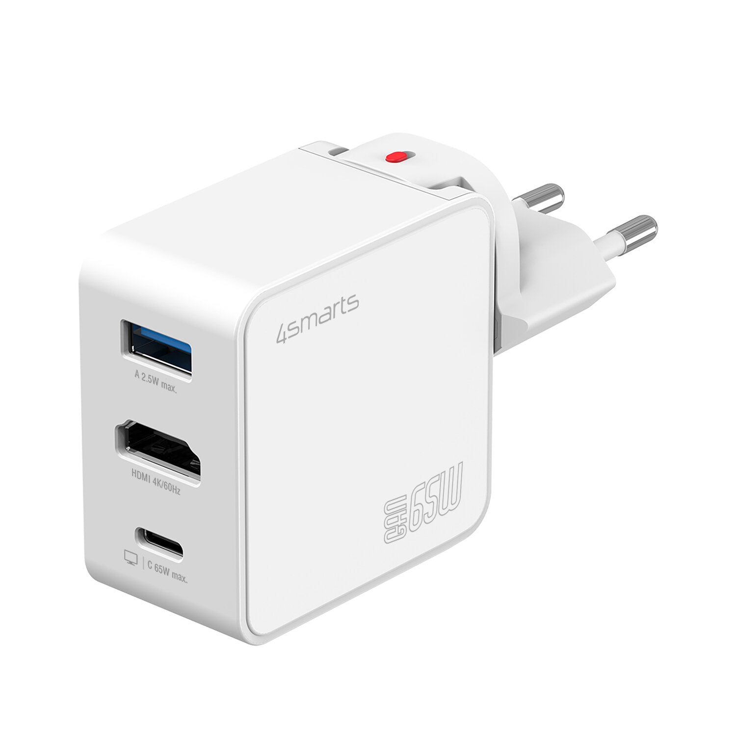 4SMARTS Multiport-Adapter – USB-C, 1× HDMI, 1× USB-A, 65 W PD, für Nintendo Switch, Steam Deck