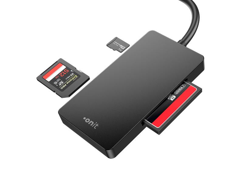 ONIT F01264 – Smartcard-Leser – USB 3.2 Gen 1 (Type-C), Schwarz, für Windows, Mac & mehr