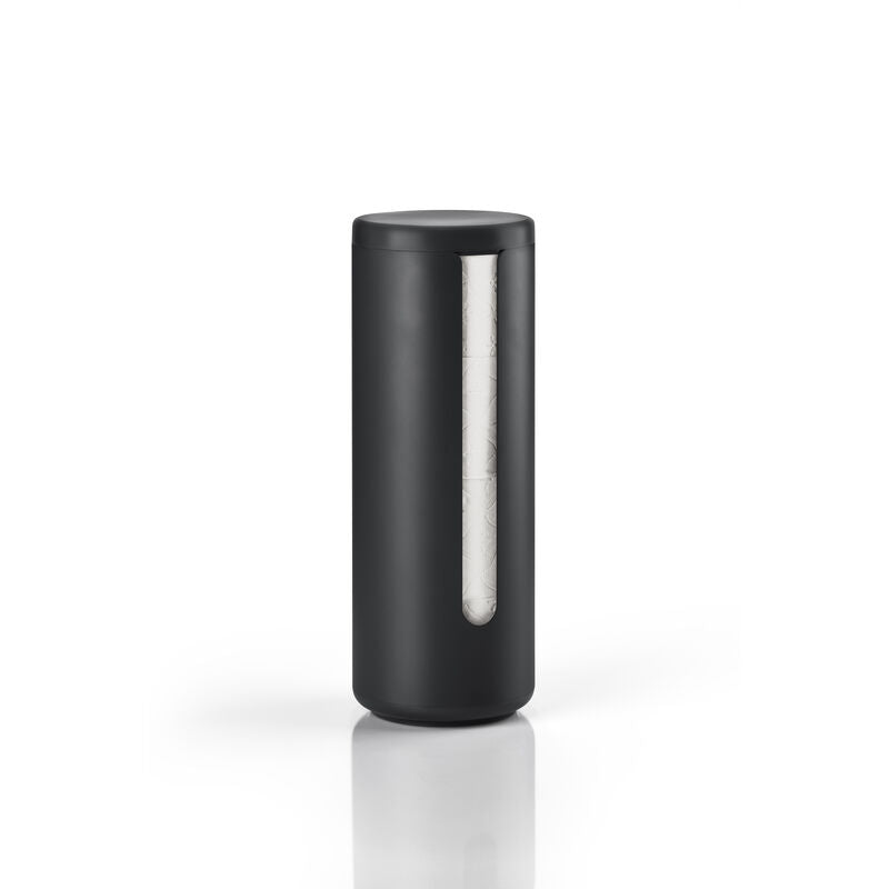 Zone Denmark Toilettenpapierständer – Metall, ABS, schwarz, für 3 Rollen, 15 × 15 × 40,5 cm