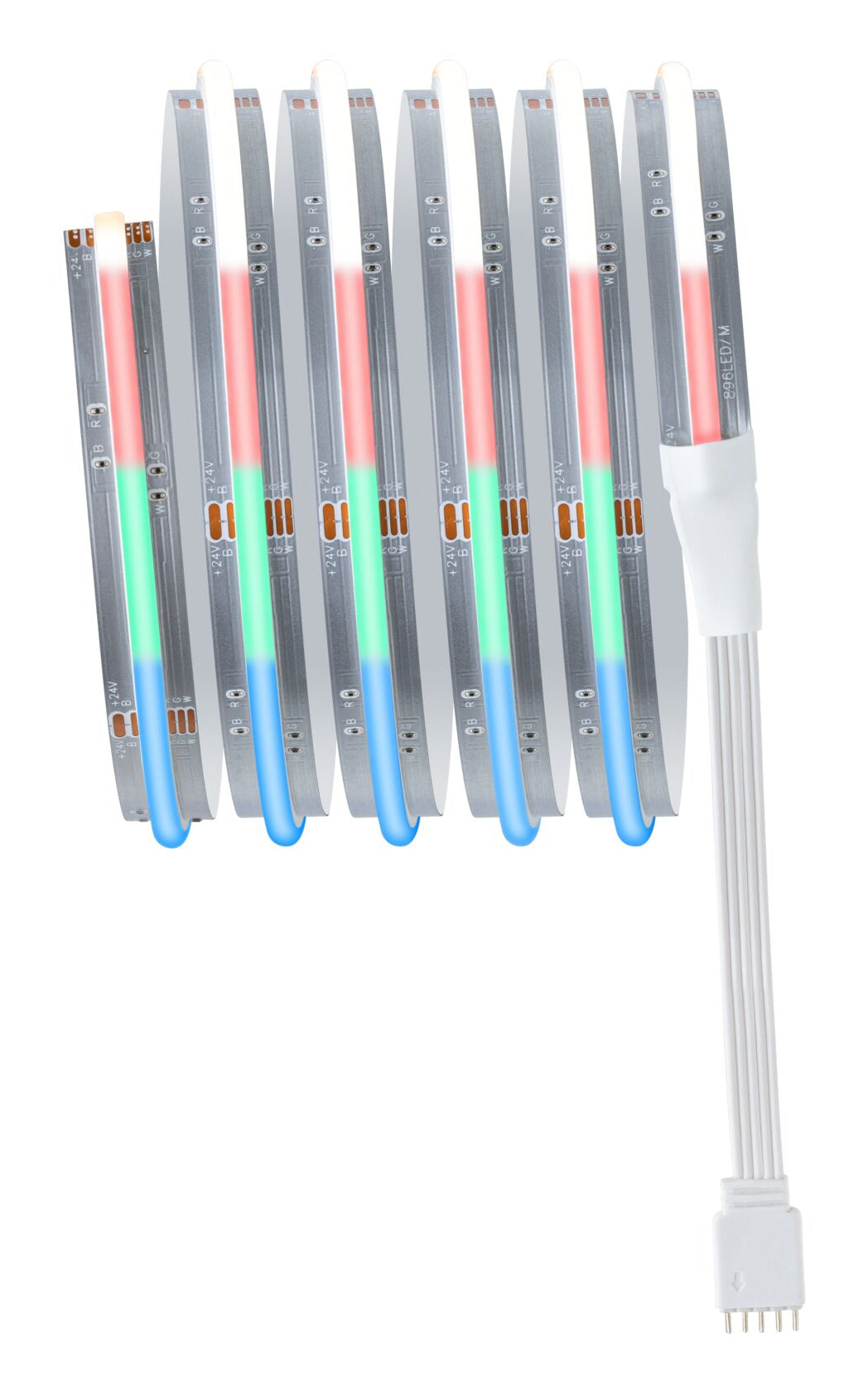 Paulmann LED-Strip MaxLED 500 – 1,5 m, 795 lm, 10 W, RGBW, dimmbar, silber, inkl. Netzteil, Fernbedienung