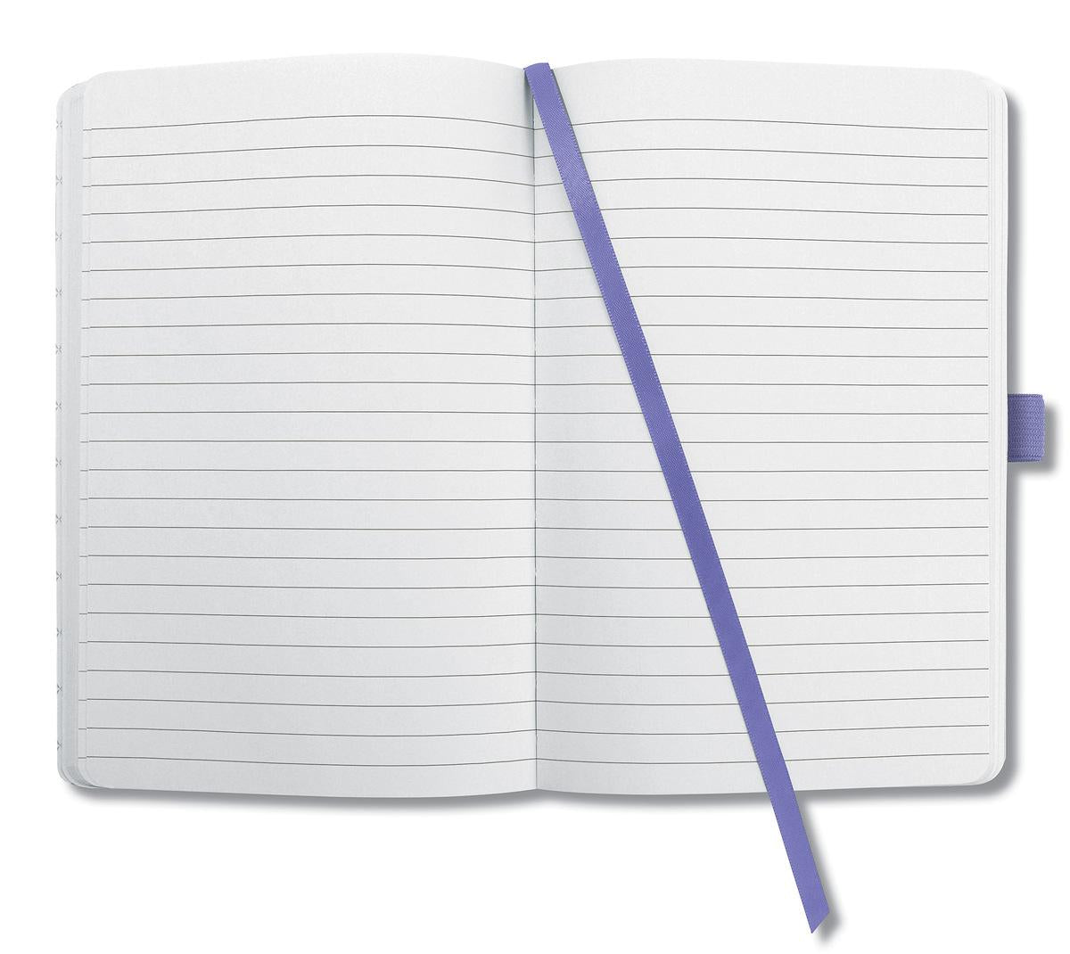 Sigel Notizbuch A6, liniert, Fadenheftung, 174 Seiten, perforiert, 80 g/m² – dunkelviolett