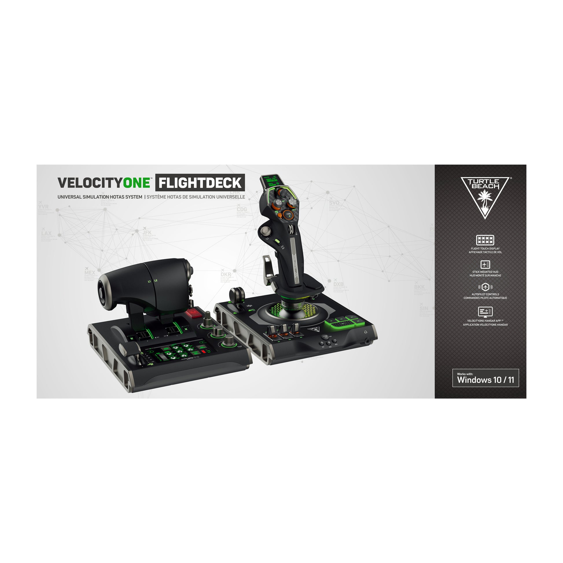 Turtle Beach VelocityOne Flightdeck – Joystick – USB (kabelgebunden), Schwarz, für PC (Windows 10, Windows 11)