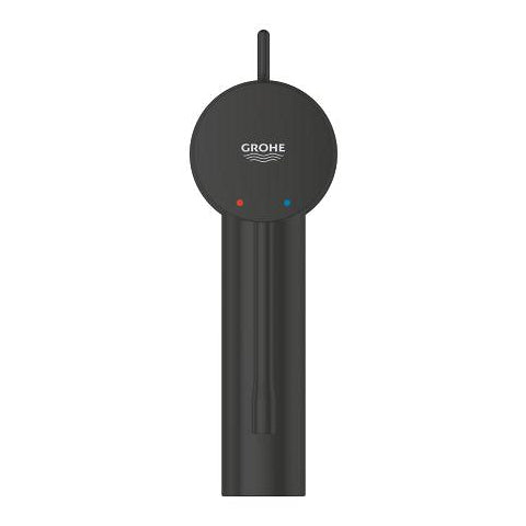 GROHE Essence Badebatterie – Messing, Einhebelmischer, Schwarz