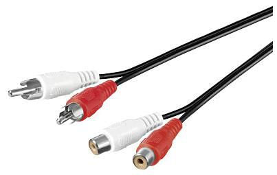 Microconnect Cinch-Verlängerung (2×) – Stecker zu Buchse – 10 m