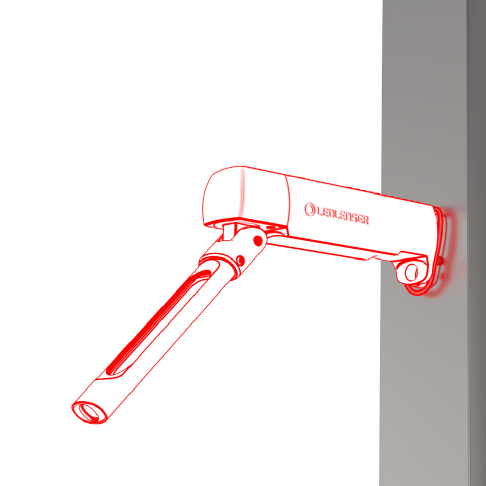 Ledlenser Taschenlampe W7R Work – 600 lm, IP54, Akku, USB – Schwarz
