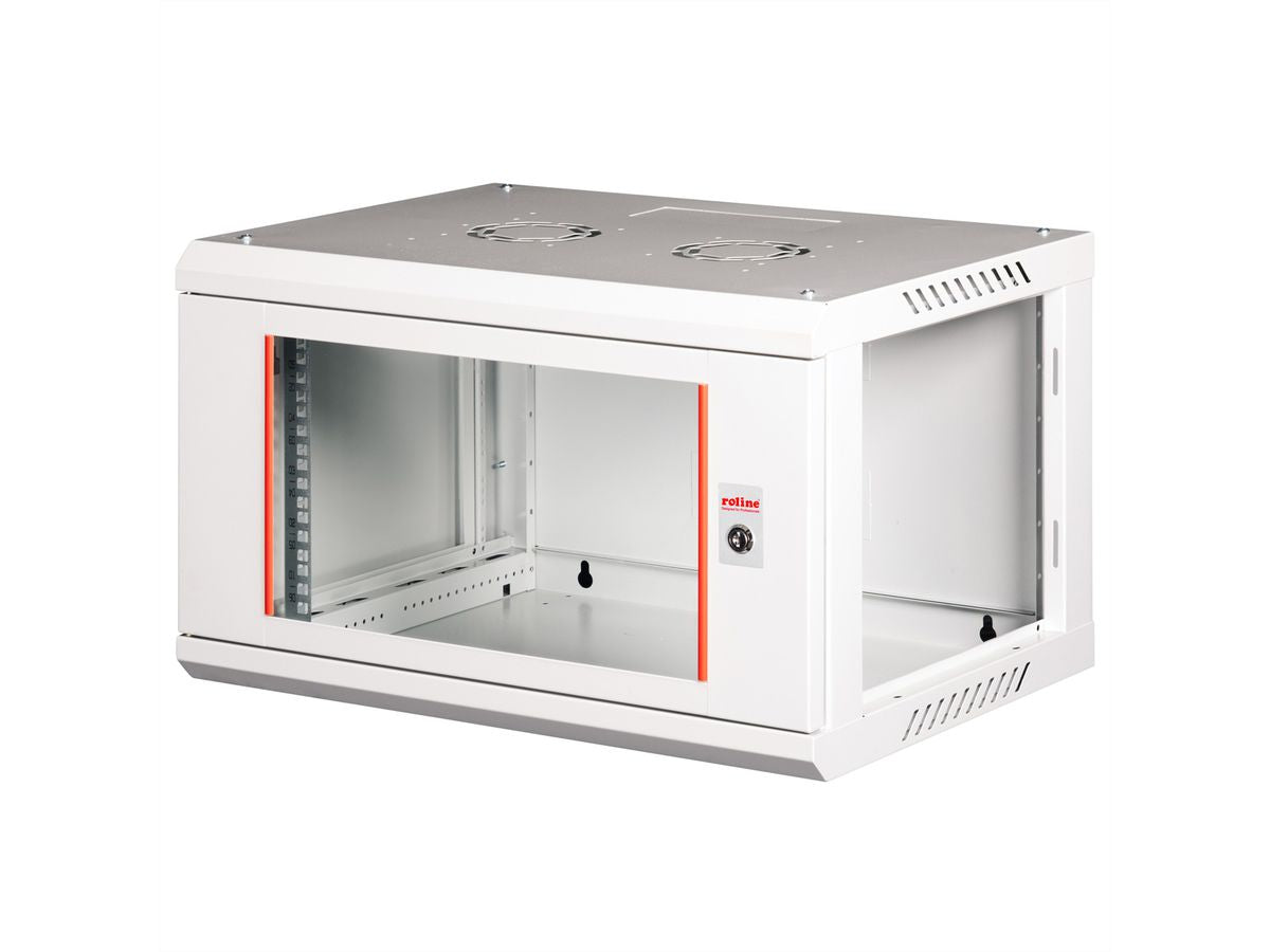 ROLINE Basic Plus – 19" Wandverteiler 6U, IP20, abschliessbar, 600 × 450 × 379 mm, lichtgrau, Stahl