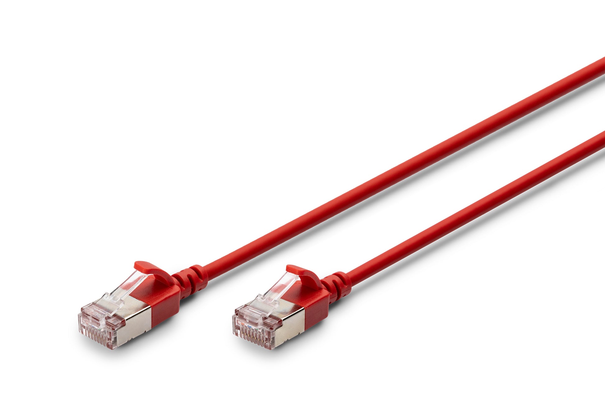 Digitus CAT 6A Patchkabel – 5 m, rot, F-FTP, LSZH, flach