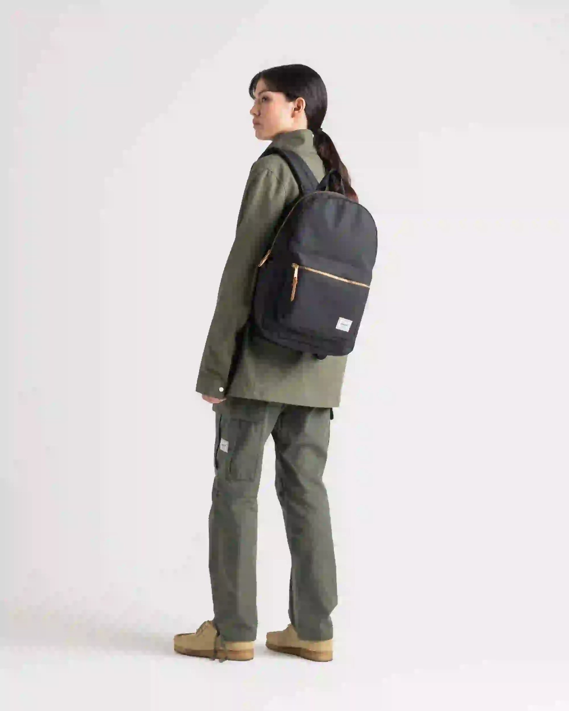 Herschel Notebook-Rucksack Settlement – für 16″, 23 l, rPET-Polyester – Schwarz, 292 × 438 × 152 mm