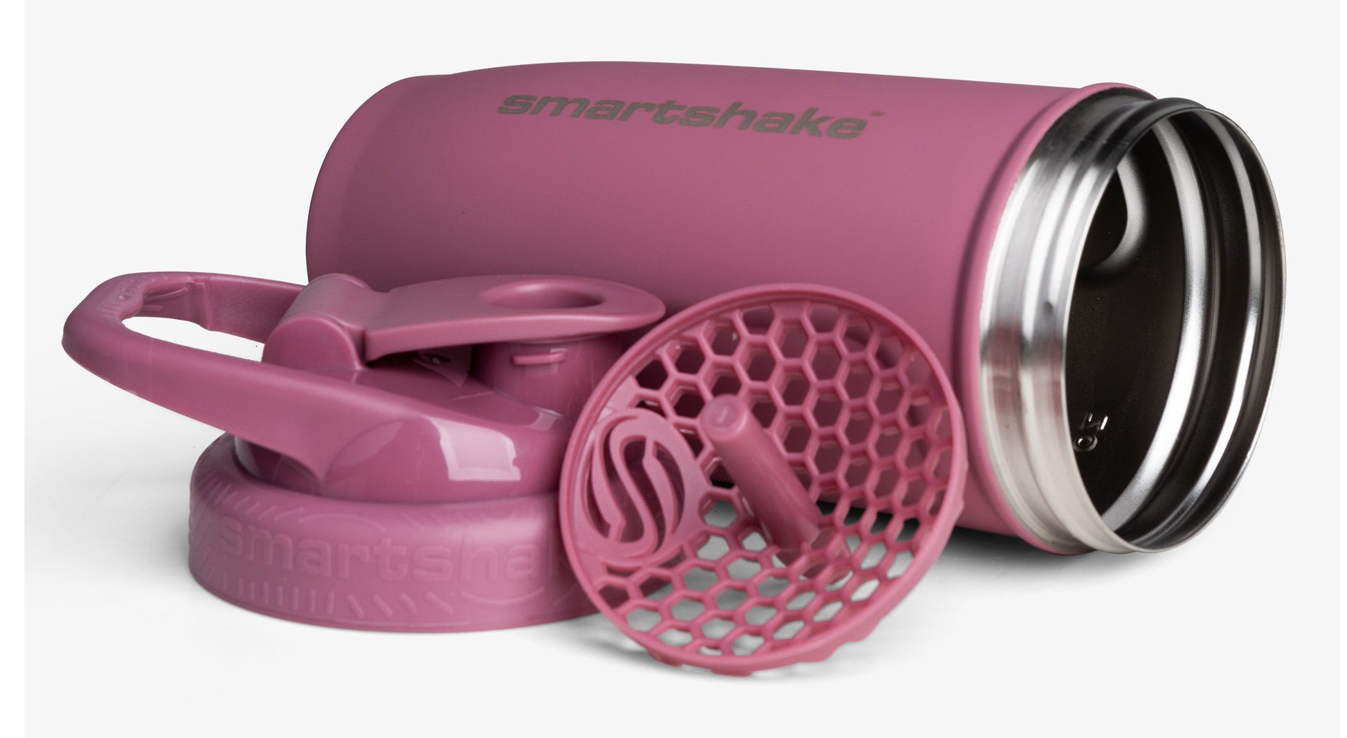 Smartshake Reforce Trinkflasche 900 ml – Edelstahl, Sportdeckel, Rosa