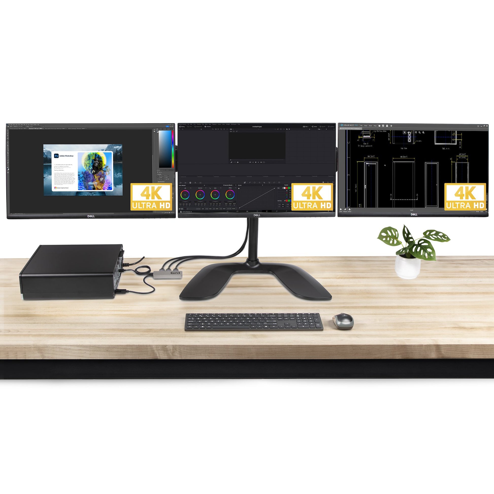 StarTech.com DisplayPort zu 3× HDMI MST-Hub – 4096 × 2160 @ 60 Hz, DP 1.4, 0,3 m, für Windows 10/11