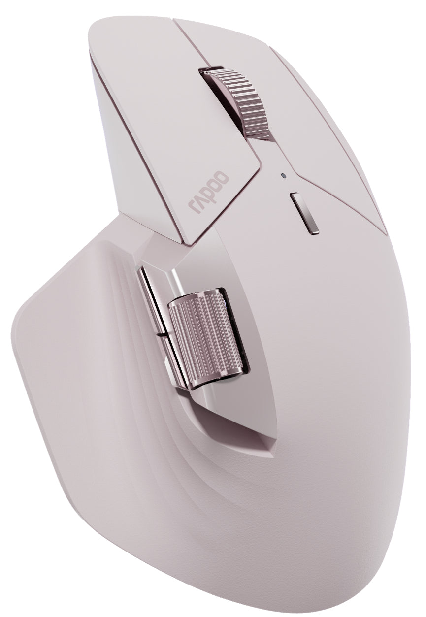 Rapoo MT760M – Gaming-Maus – Kabellos (Bluetooth/2,4 GHz), 4000 DPI, Rechts, Pink
