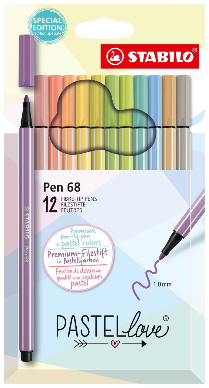 STABILO Filzstifte, Strichbreite 1 mm, 12 Farben