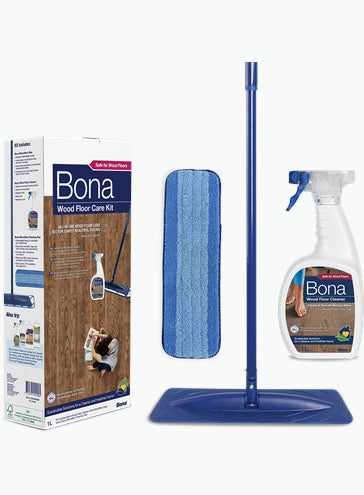 Bona Reinigungsset CA101018012 – Mikrofaser – Blau – für Parkett