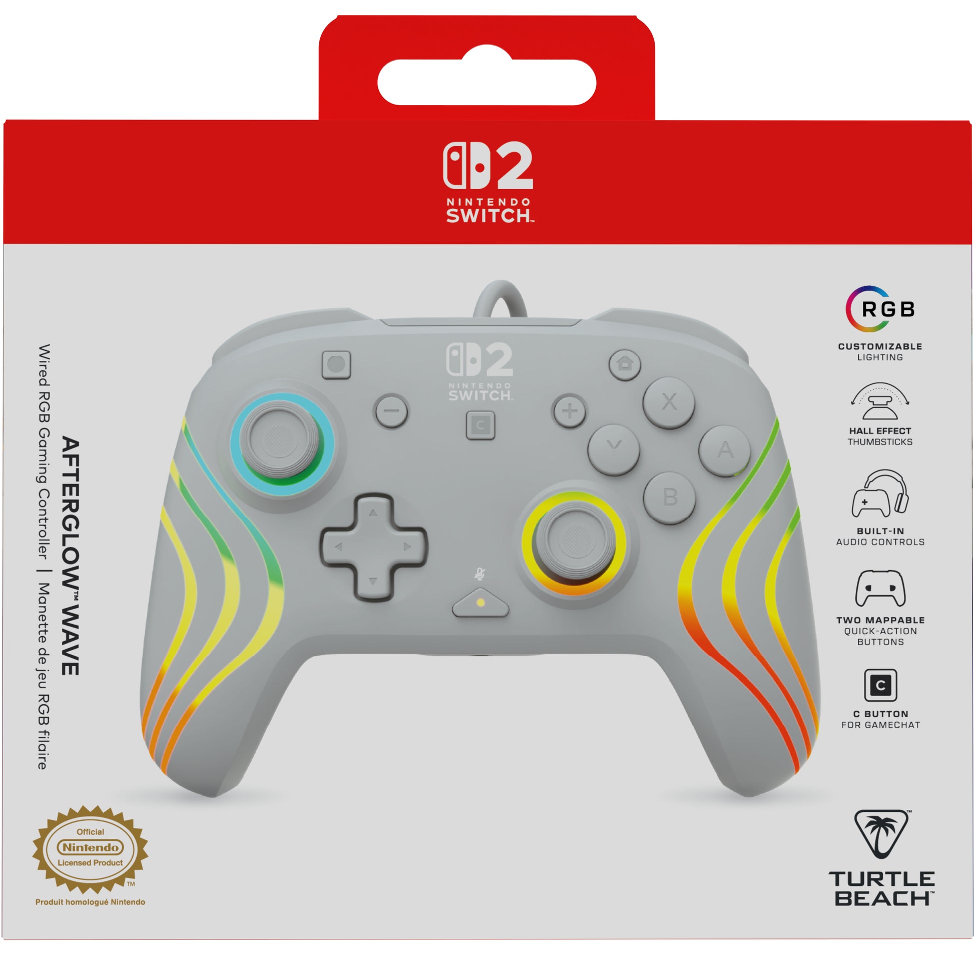 Turtle Beach Afterglow Wave – Gamepad – USB (kabelgebunden) – für Nintendo Switch (inkl. Switch 2 & OLED)