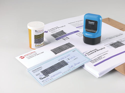 Trodat ID Protector – Tintenrollstempel (Datenmaskierer), blau/schwarz