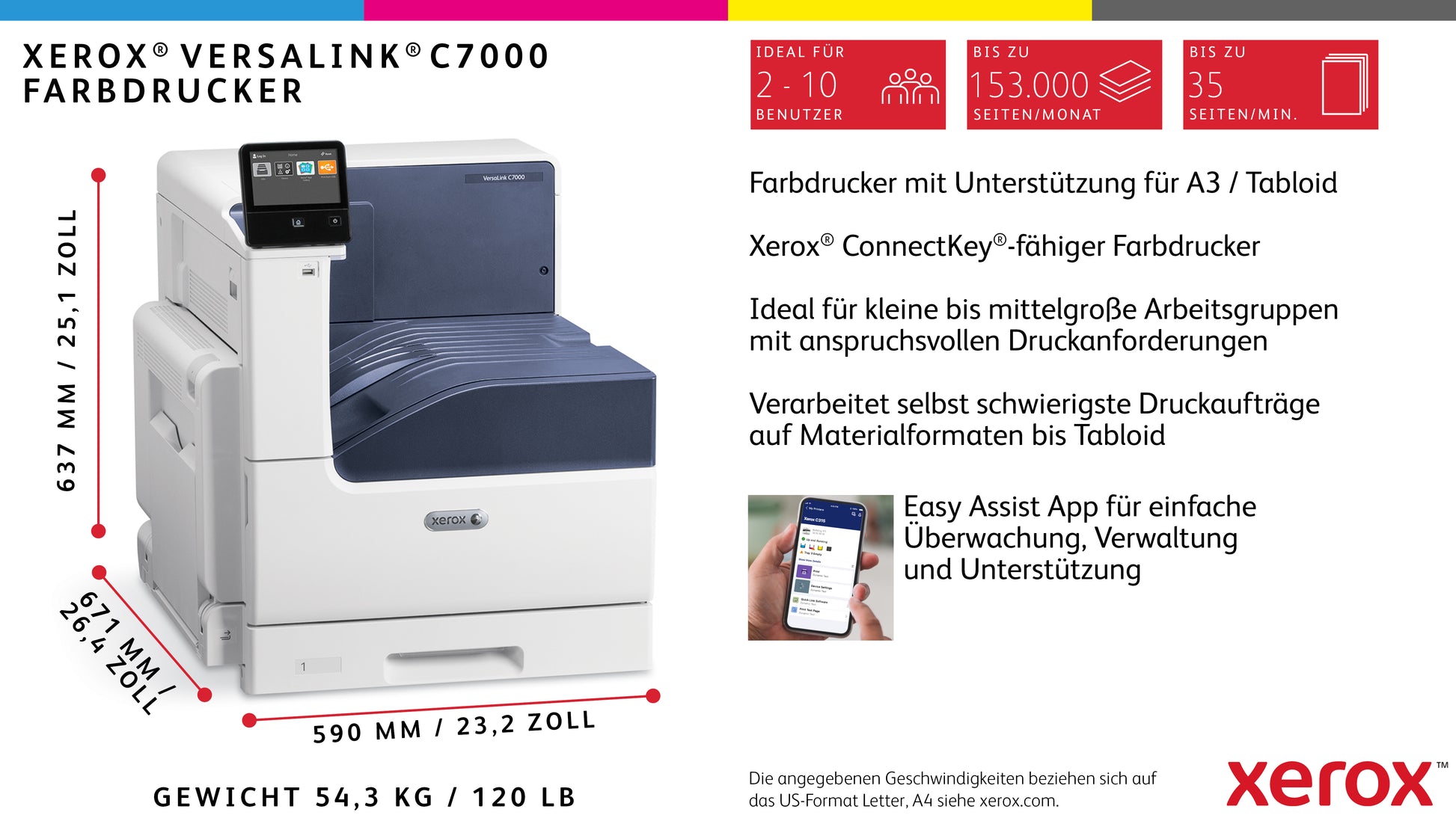 Xerox VersaLink C7000VN – A3, Farbe