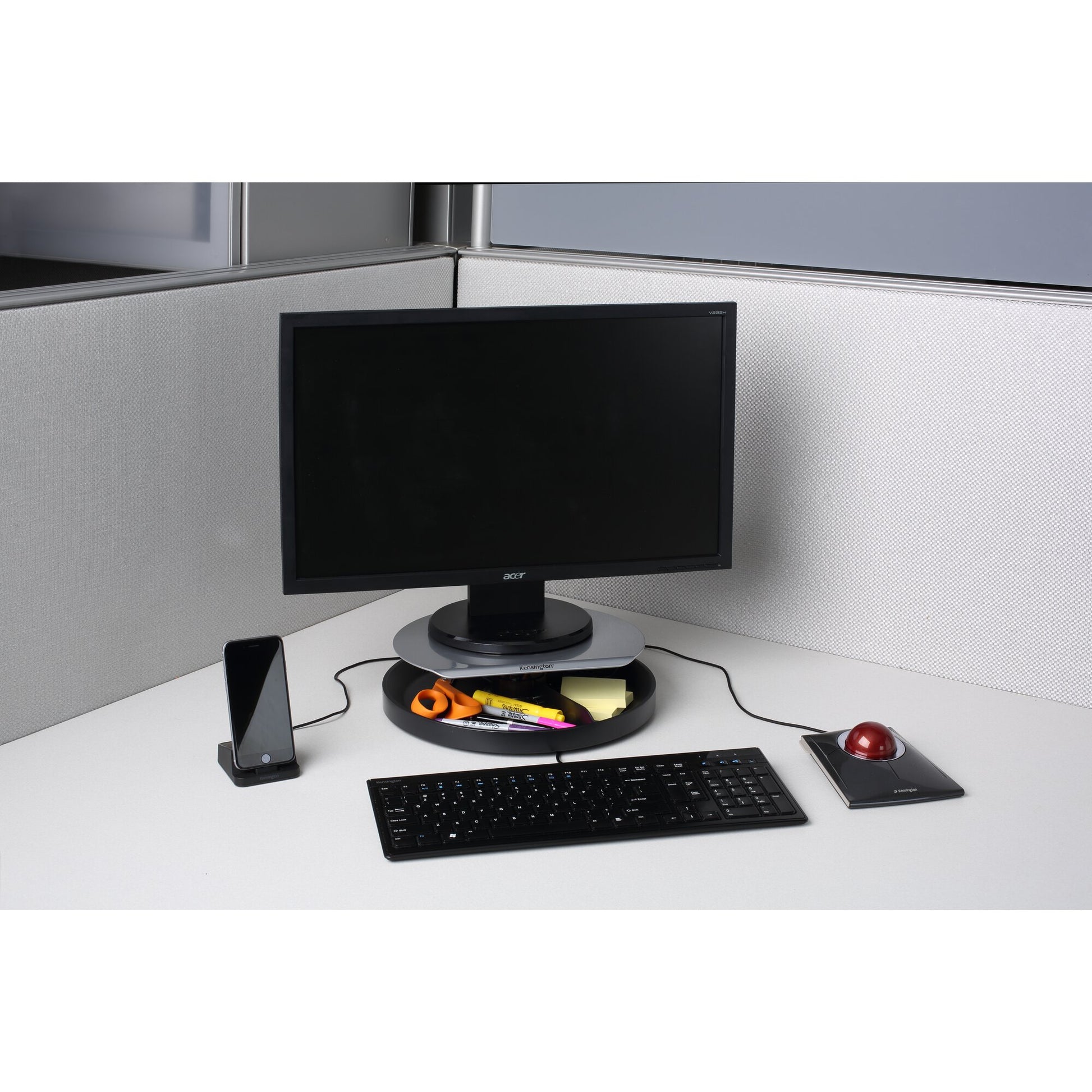 Kensington SmartFit Spin2 – Monitorhalterung, Standfuss, Grau