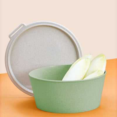 koziol Salatschüssel – 2,2 l, Kunststoff (biozirkulär), Grün, mit Deckel, spülmaschinenfest, mikrowellengeeignet