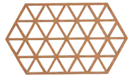 Zone Denmark Topfuntersetzer 14 × 24 × 0,9 cm, Silikon, Terracotta