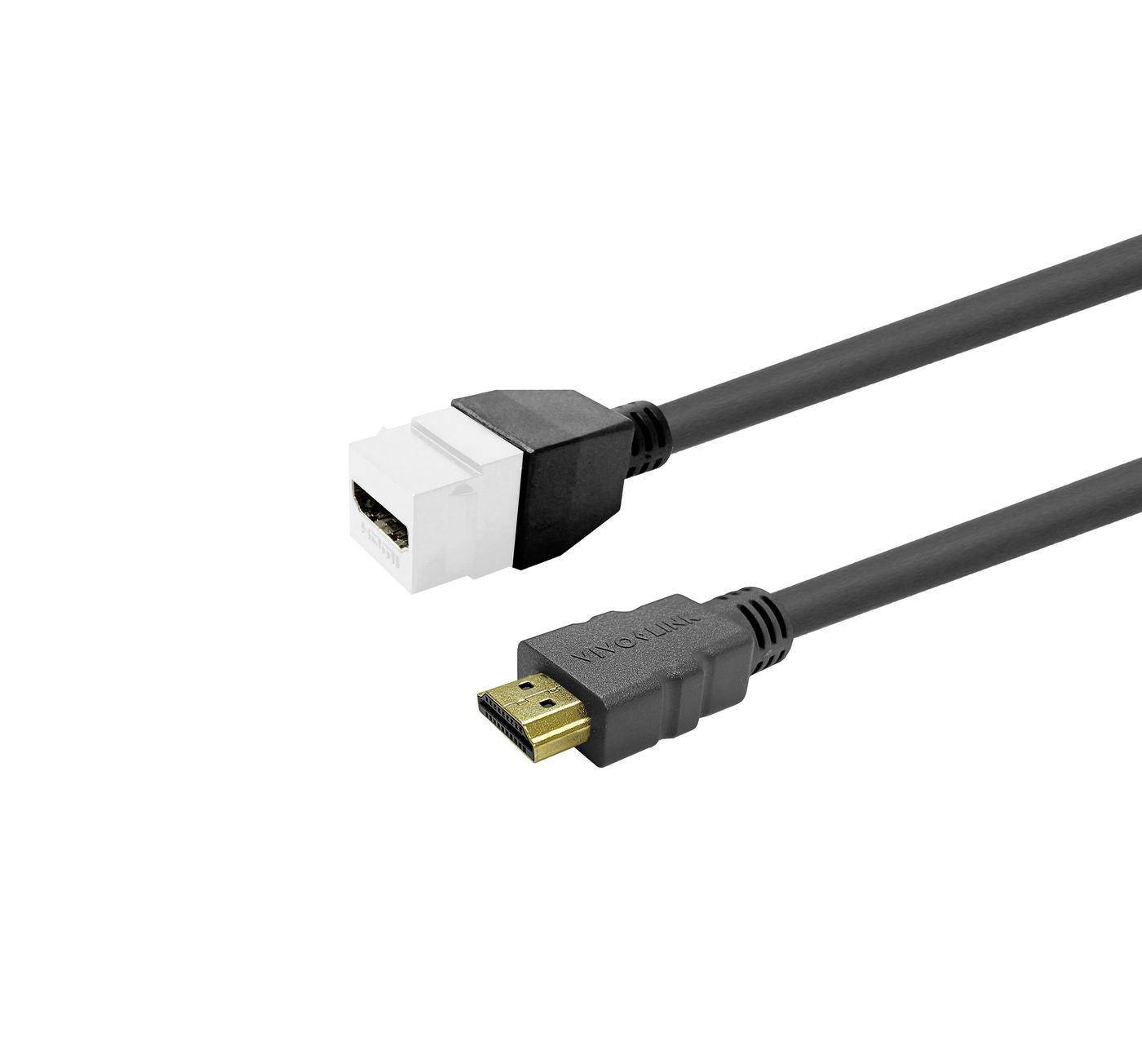 Vivolink PROKEYHDMIFM7.5W Keystone-Adapter HDMI (Buchse) zu HDMI (Stecker) – 7,5 cm – Weiss