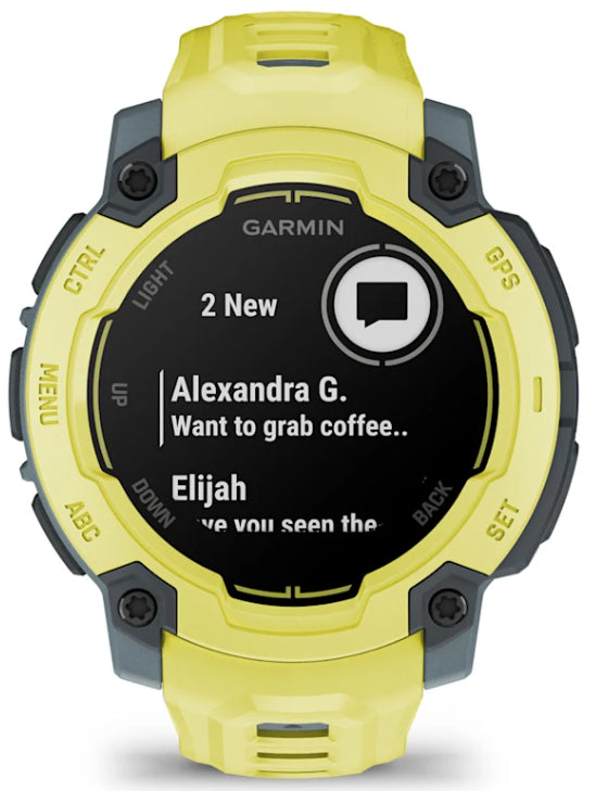 Garmin Instinct E 45 mm GPS – Polymer Limette, Sportarmband, Electric Lime, 100 m, für Android, iPhone