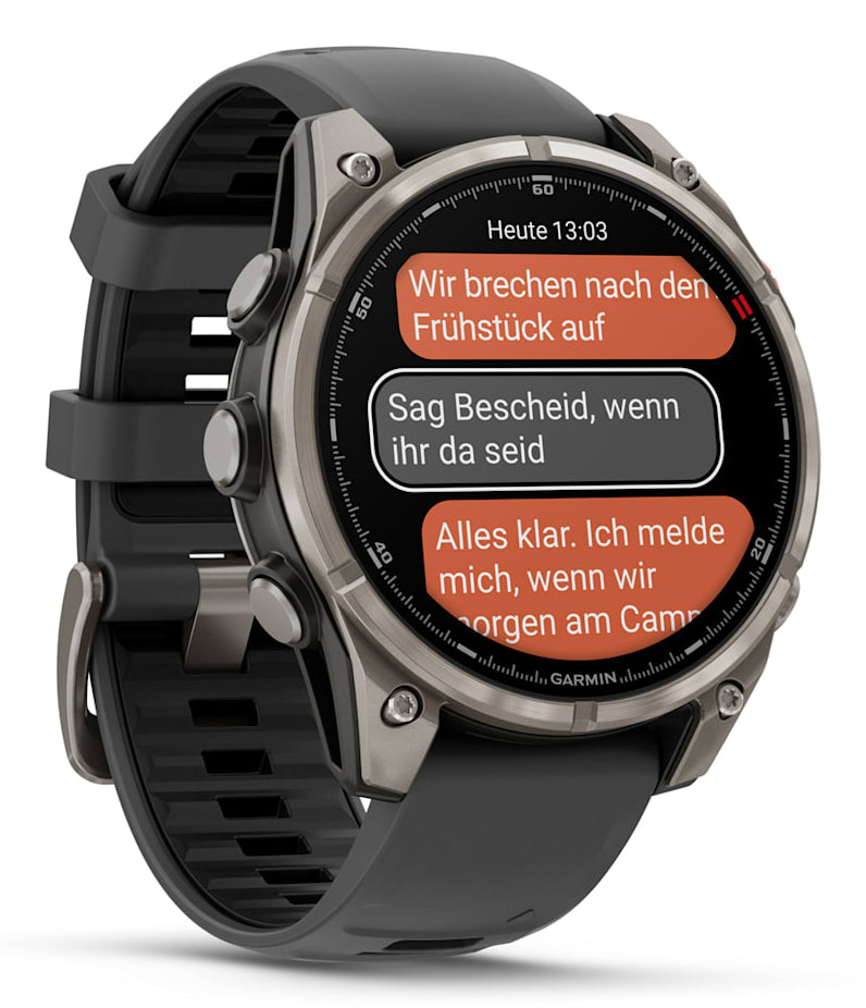 Garmin fenix 8 Pro LTE – GPS-Smartwatch – 47 mm, 1,4", LTE, AMOLED, Saphirglas, 100 m, Graphit, Sportarmband