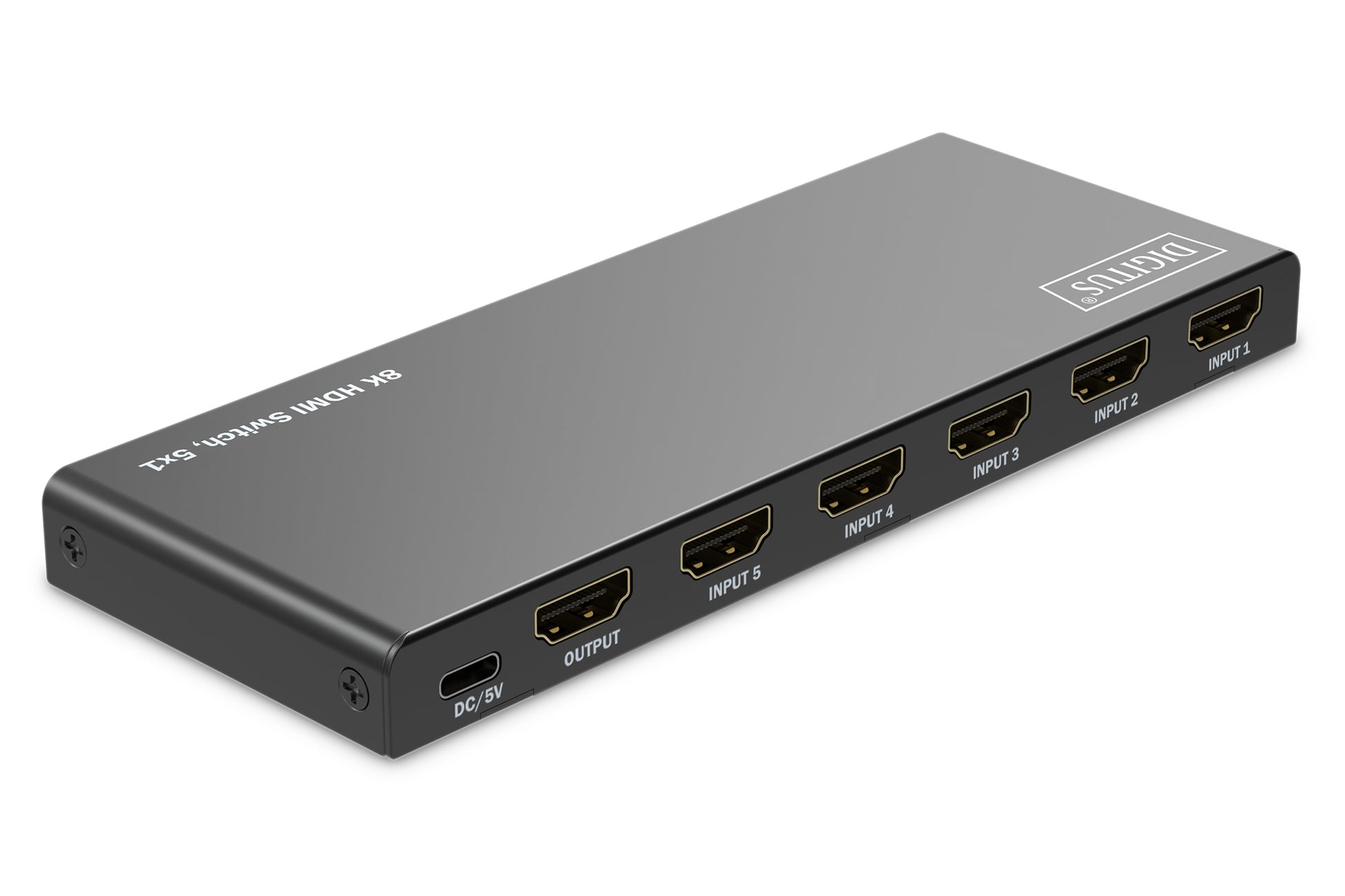Digitus HDMI-Switch 5×1, 8K/60 Hz (4:4:4), HDR, HDCP 2.3