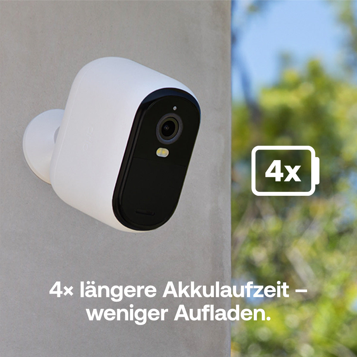 Arlo VMC3282 Netzwerkkamera – 4 MP, WQHD, IP65, für Amazon Alexa, Weiss