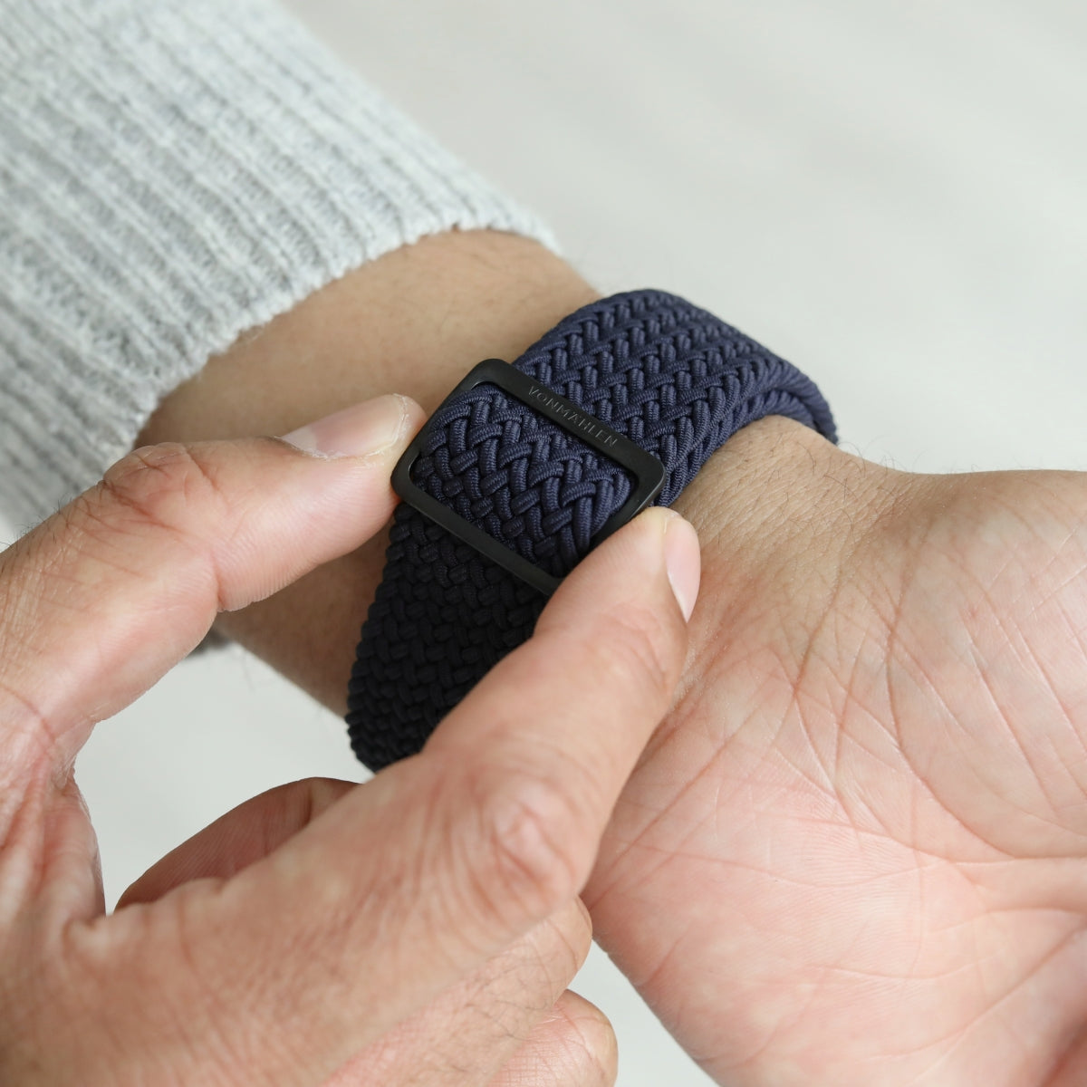 Vonmählen Woven Loop – Armband – für Apple Watch – Navy/Schwarz, Einheitsgrösse, Nylon