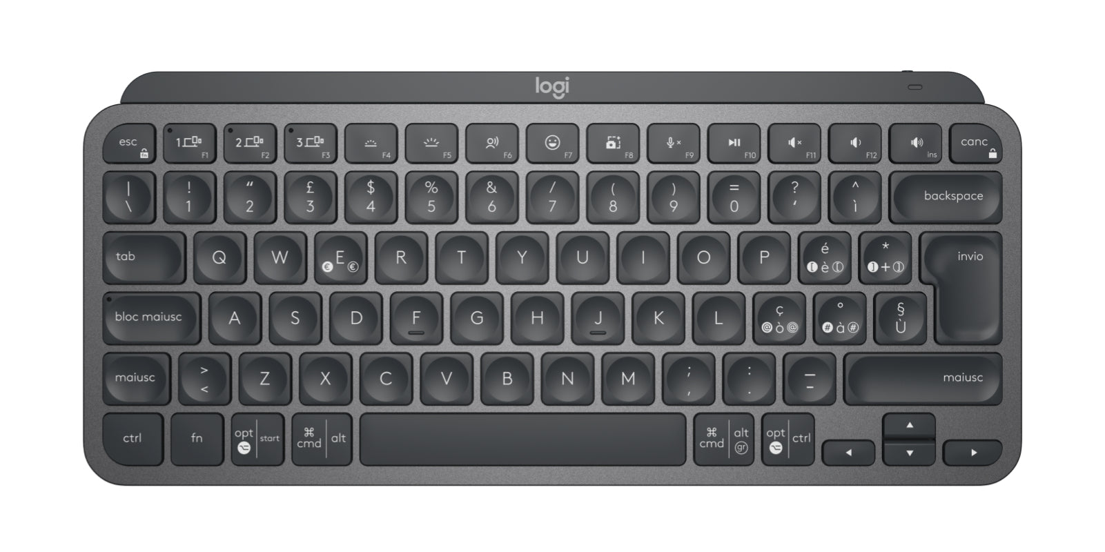 Logitech MX Keys Mini Combo für Business – Tastatur, IT-Layout (IT), Graphit